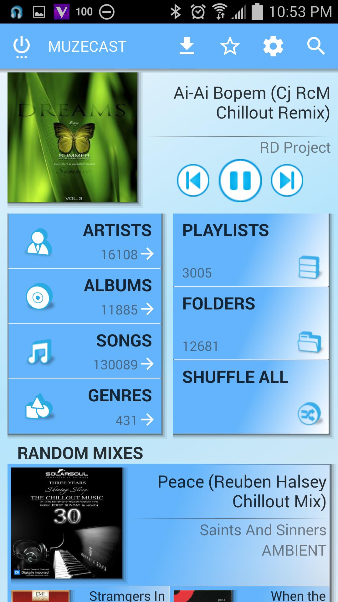Android application Muzecast Hi-Res Music Streamer screenshort