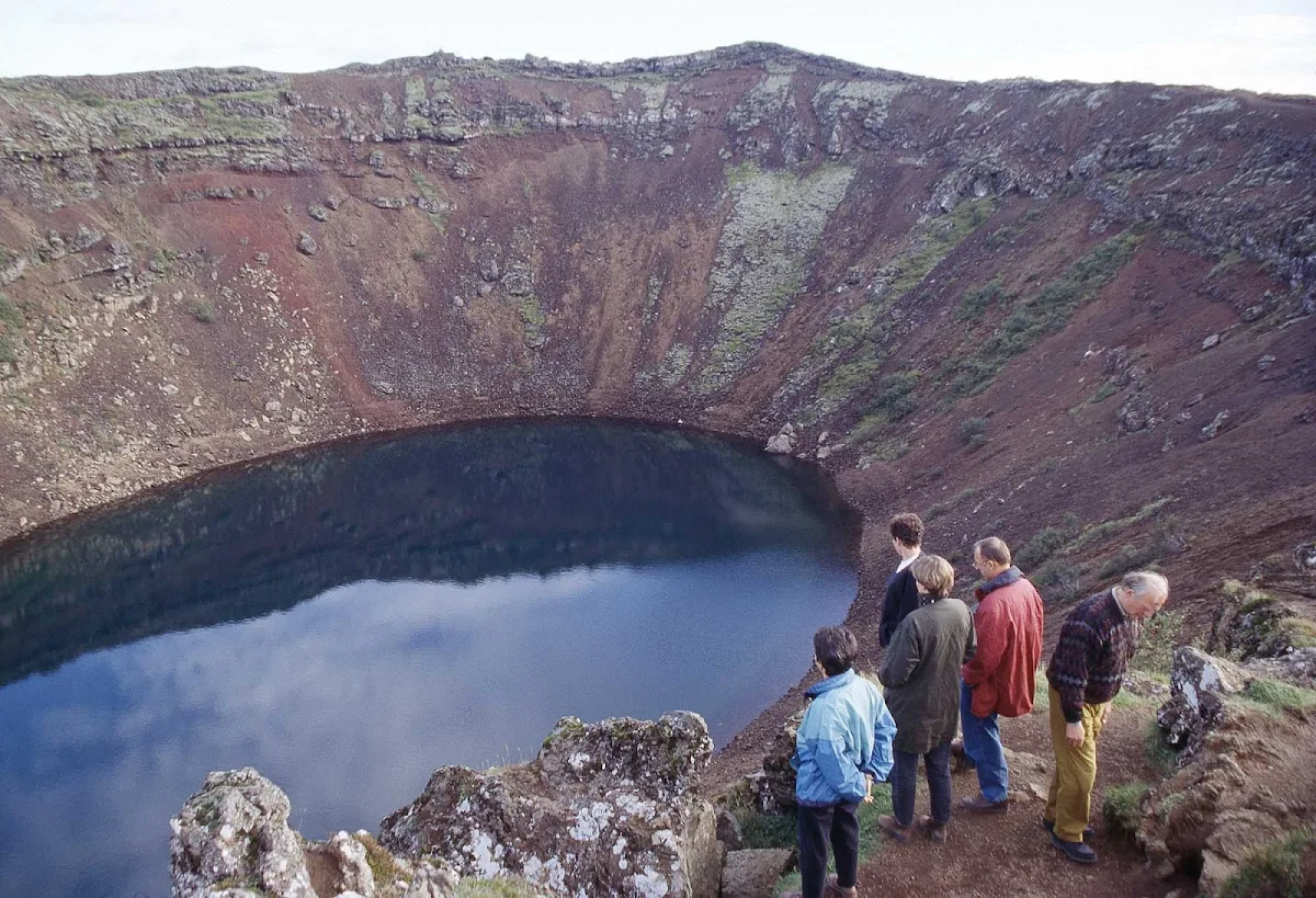 Iceland-Kerid-crater-lake - Kerið (Anglicized as Kerid) crater lake, Iceland.
