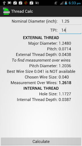 Thread Calculator