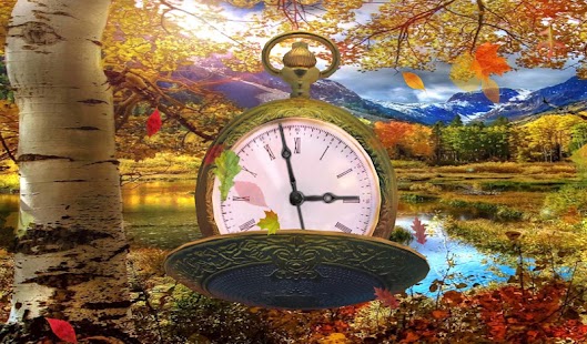 download 3D Часы  Осень! Бесплатно! free