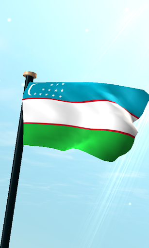 Uzbekistan Flag 3D Free