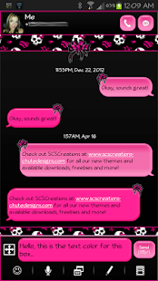 download GO SMS - Hot Pink Zebra Skull free