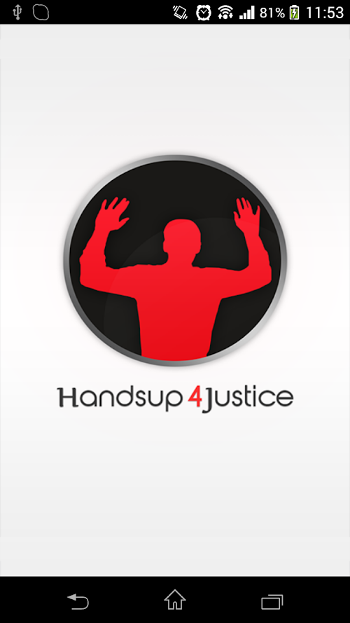 Android application Hands Up 4 Justice screenshort
