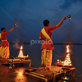 Evening Prayer by Joydeep Mukherjee - People Street & Candids