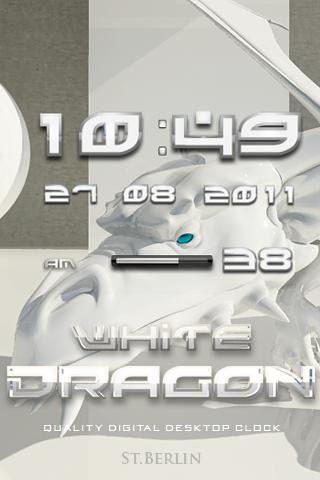 White Dragon Clock Widget