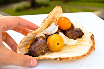 Balsamic Beef Kabob Flatbread Sandwiches