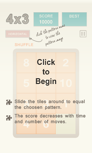 4x3 Sliding puzzle game