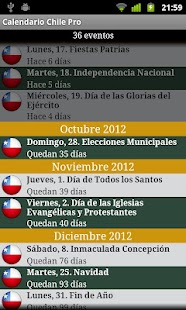 Calendario Chile PRO - náhled