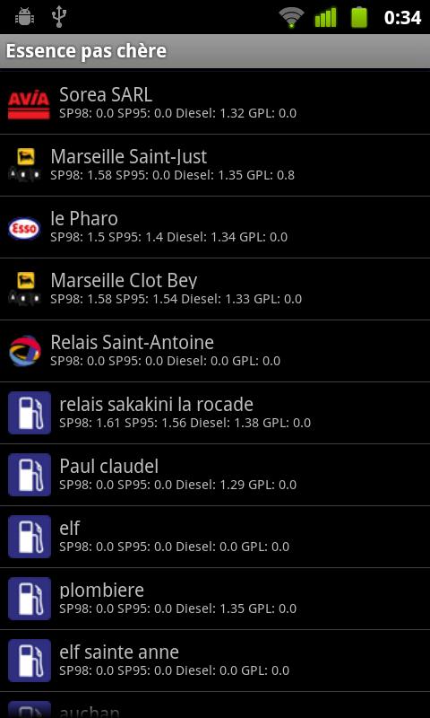 Android application Essence pas chère screenshort