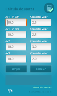 Cálculo de Notas Fac.Integrado Screenshots 1