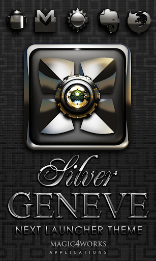 Next Launcher Theme Silver Gen