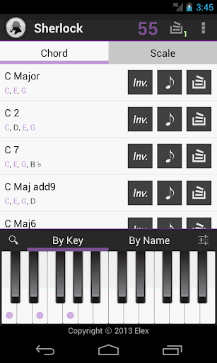 Chord Scale Finder; Sherlock