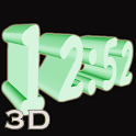 3D Green Digital Clock logo