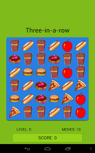 【免費解謎App】3 Food Pieces In A Row-APP點子