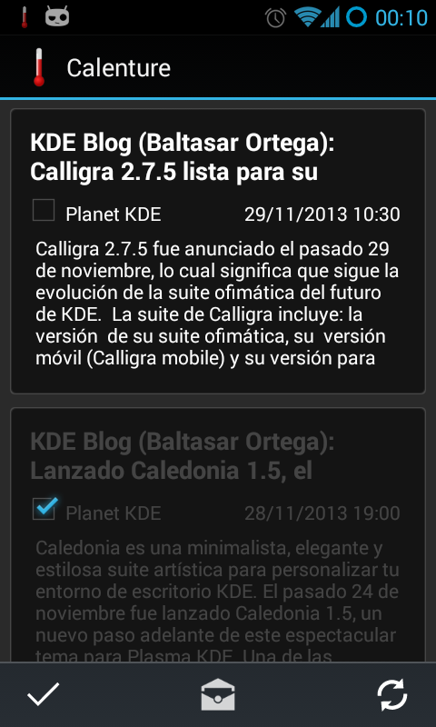 Calenture RSS Reader Pro Screen 3