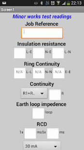 Electricians test readings Screenshots 2