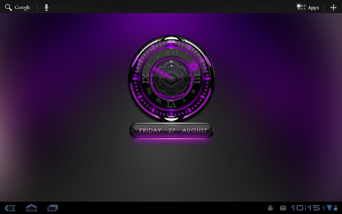 【免費生活App】clock widget purple glow-APP點子