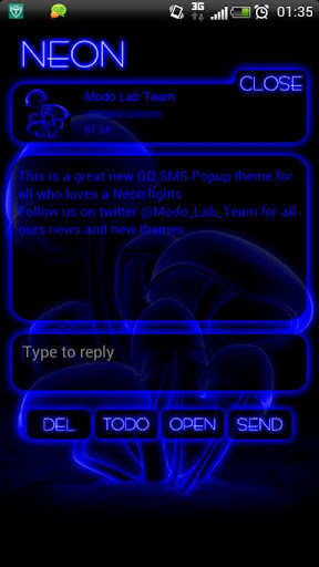 Blue Neon GO Popup theme
