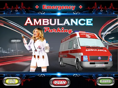 救護車停車賽車遊戲