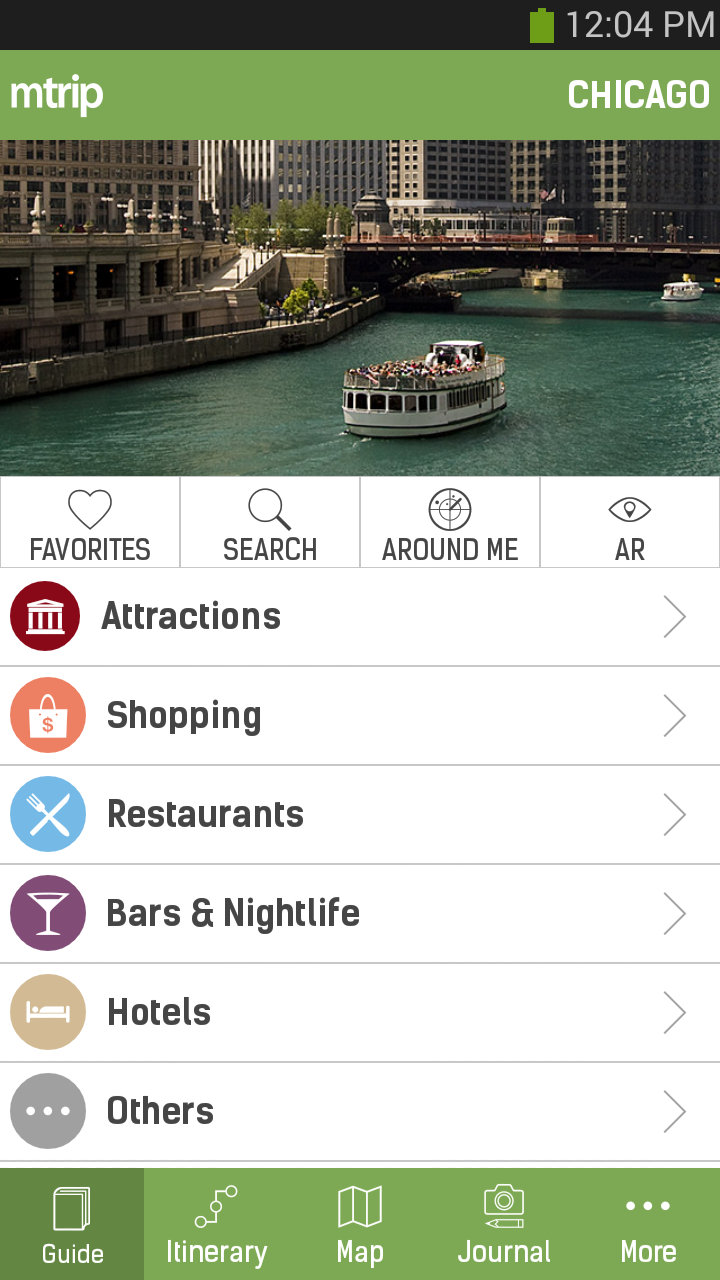 Chicago Travel Guide – mTrip Screen 1