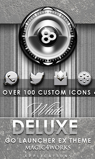 GO Launcher Theme White Deluxe