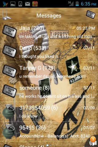 Army Soldier GO SMS THEME