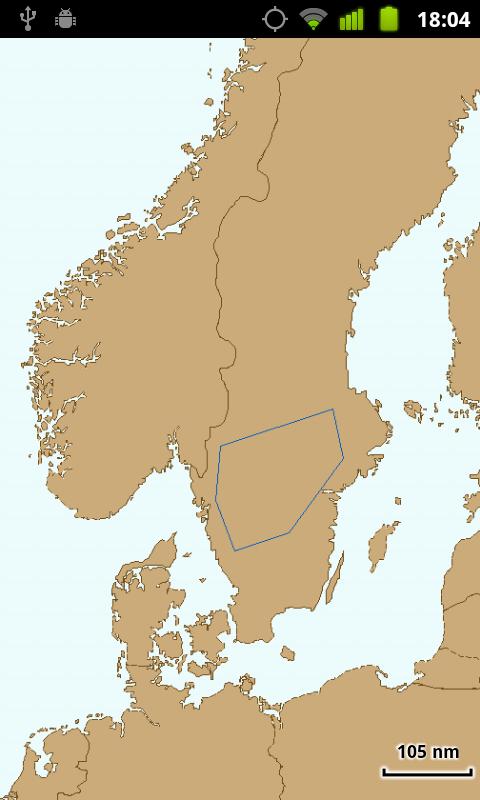 Android application FlyToMap Sweden Inland Seas screenshort
