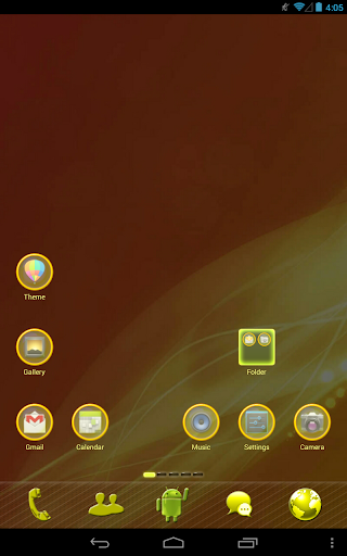 Yellow Light GO Launcher Theme