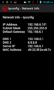 IPCONFIG - Get MAC IP ADDRESS