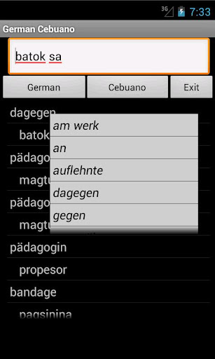 Cebuano German Dictionary
