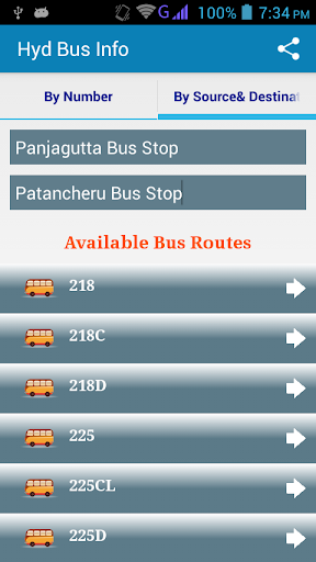 Hyd Bus Info