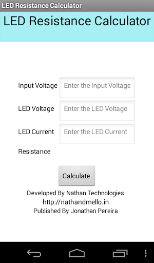 LED Resistance Calculator
