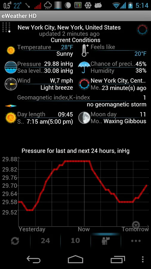 eWeather HD, NOAA Radar,Alerts - screenshot