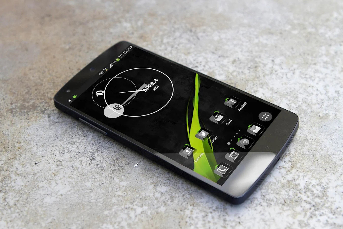 Theme Crystal Black Flat HD - screenshot