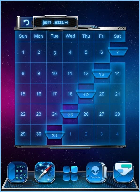 GALAXY COMET 3D LAUNCHER THEME - screenshot