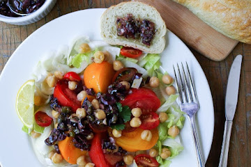 HEIRLOOM TOMATO &amp; ENDIVE SALAD + OLIVE BAGNA CAUDA