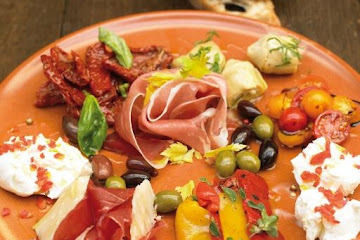 Italian-style antipasti plate