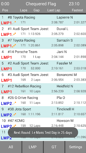 Le Mans WEC Live Timing Pro