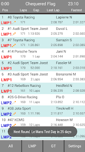 Le Mans & WEC Live Timing Pro - náhled