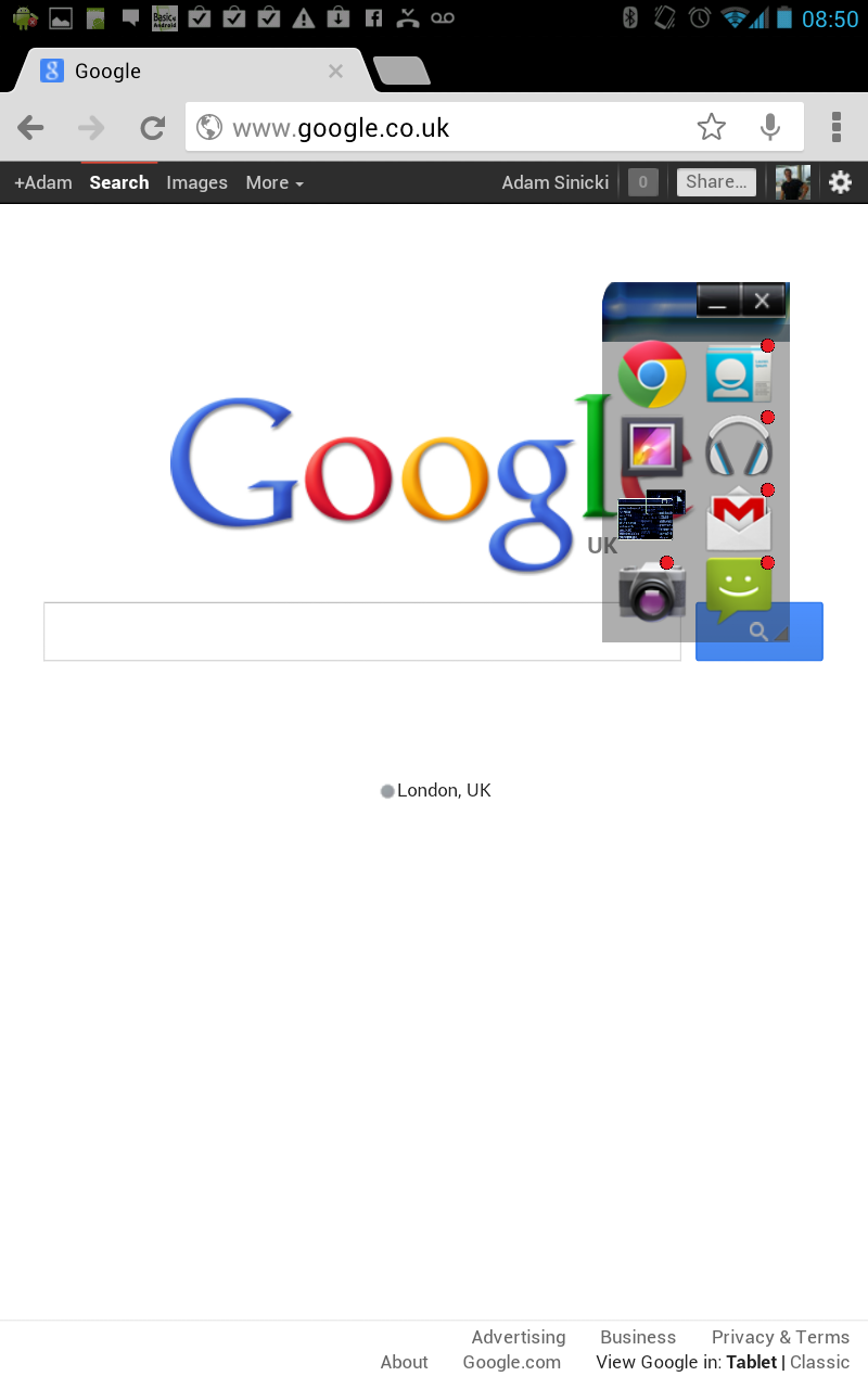 Floating Task Switcher Screen 1