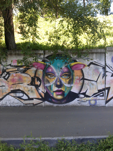 Граффити Девушка С Рогами