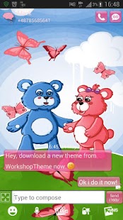 GO SMS Pro Theme teddy bears - screenshot thumbnail