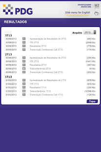 Relações com Investidores PDG Screenshots 4