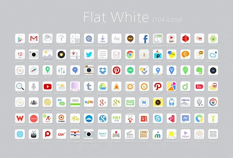 Flat White Atom Iconpack - screenshot thumbnail