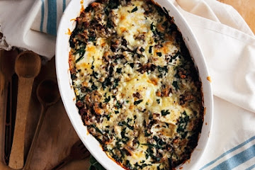 Baked Eggs with Kale and Sausage