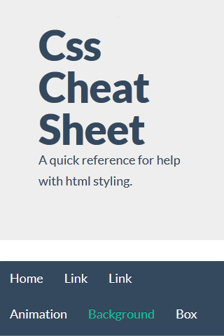 Css Cheat Sheet