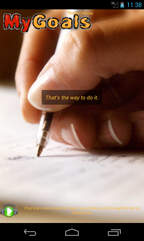 Android application My Goals Motivation Pro screenshort