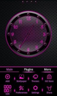 Free Sleek Ebony Pink Clock Widget APK