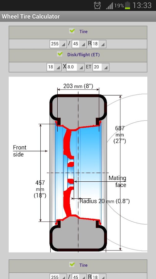 Wheel Tire Calculator Android Apps on Google Play