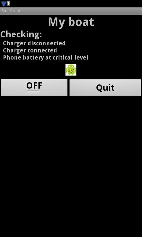 SineDroid - Power Supply Alert Screen 2